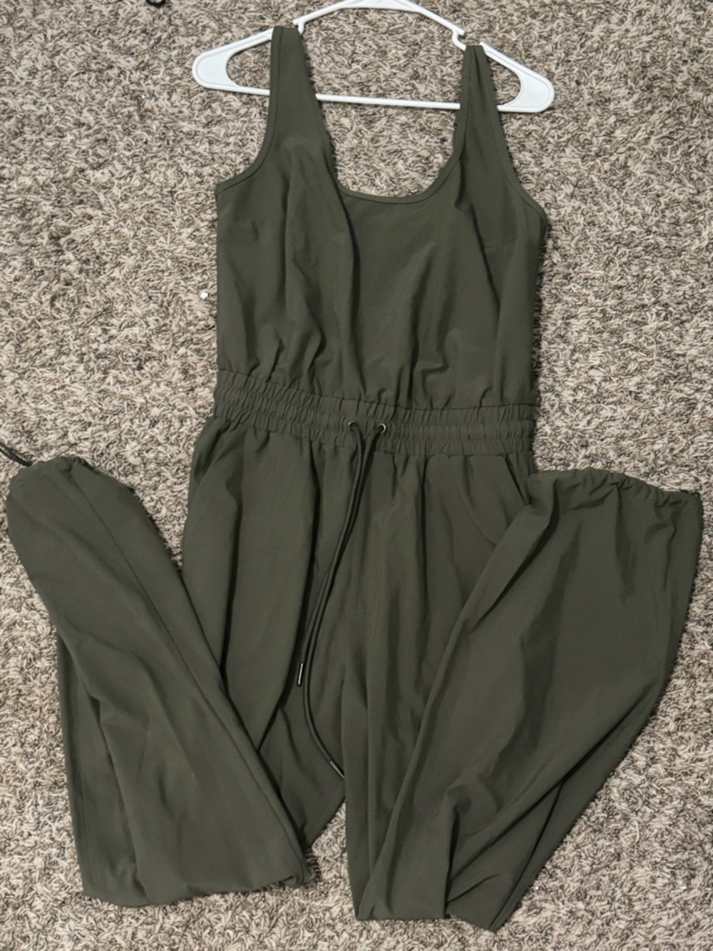 Abercrombie & Fitch Traveler Jumpsuit romper in olive green size Medium TALL